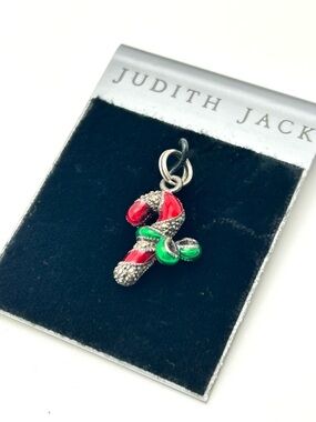 Judith Jack Sterling Candy Cane Charm NWT